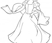 Coloriage Princesse Blanche Neige déguisement