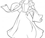 Coloriage Princesse Blanche Neige d&eacute;guisement
