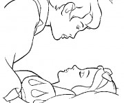 Coloriage Princesse Blanche Neige empoisonn&eacute;e