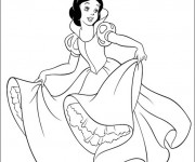 Coloriage et dessins gratuit Princesse Blanche Neige en couleur à imprimer