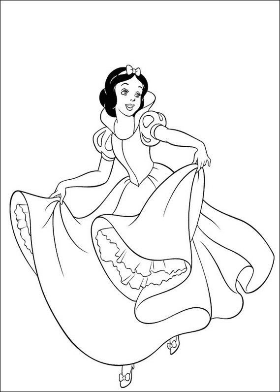 Coloriage et dessins gratuits Princesse Blanche Neige en couleur à imprimer
