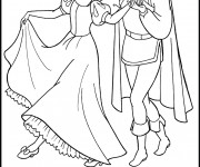 Coloriage Princesse Blanche Neige et Le Prince Disney