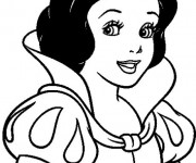 Coloriage Princesse Blanche Neige heureuse