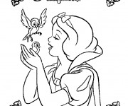 Coloriage Princesse Blanche Neige Poster