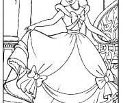 Coloriage Cendrillon à la fête