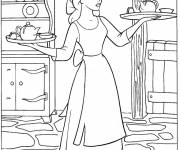 Coloriage Cendrillon aux travaux forc&eacute;s