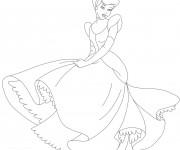 Coloriage Cendrillon danse