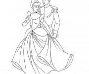 Coloriage Cendrillon et Le Prince