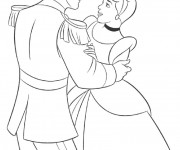 Coloriage Cendrillon et Le Prince &agrave; colorier