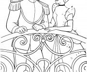 Coloriage Cendrillon et le Prince amoureux