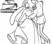 Coloriage Cendrillon et son prince