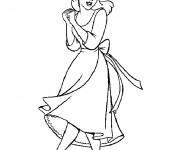 Coloriage et dessins gratuit Cendrillon facile à colorier à imprimer