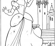 Coloriage Cendrillon laisse sa chaussure