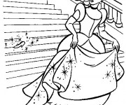 Coloriage Cendrillon perd sa chaussure