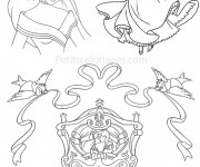 Coloriage Mariage de Cendrillon