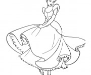 Coloriage Princesse Cendrillon aimable