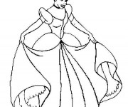 Coloriage Princesse Cendrillon en Ligne