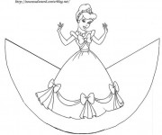 Coloriage Princesse Cendrillon facile