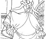 Coloriage Princesse Cendrillon formidable