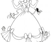 Coloriage Princesse Cendrillon Magique