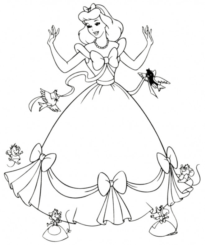 Coloriage et dessins gratuits Princesse Cendrillon Magique à imprimer