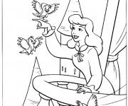 Coloriage Princesse Cendrillon pour enfant
