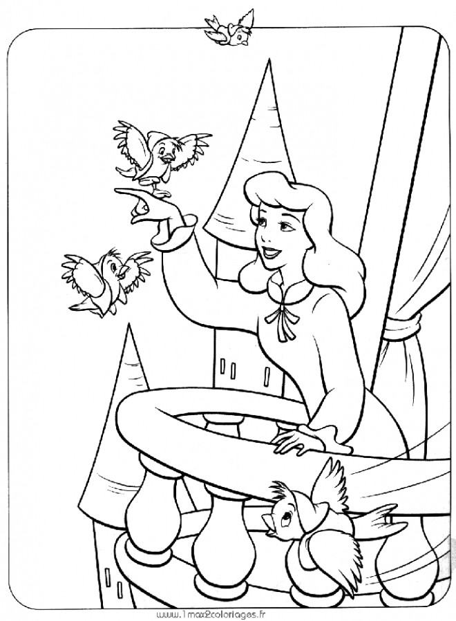 Coloriage Princesse Cendrillon pour enfant dessin gratuit ...