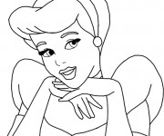 Coloriage Princesse Cendrillon te regarde