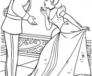 Coloriage Princesse Cendrillon vecteur