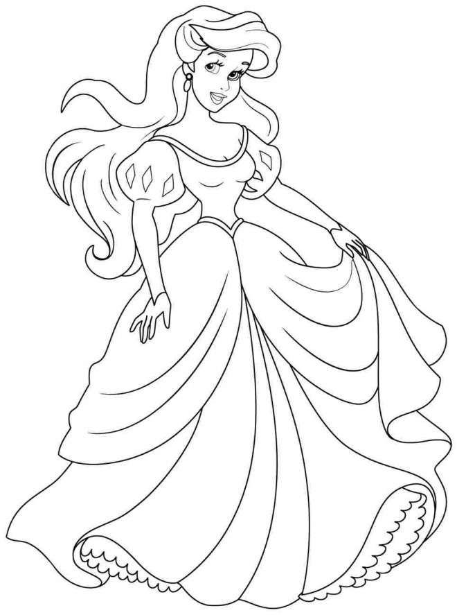 Coloriage Ariel En Couleur Dessin Gratuit à Imprimer