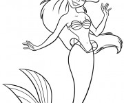 Coloriage Ariel La Petite Sirene Ariel En Couleur