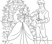 Coloriage Cadeau d'Eric pour Princesse Ariel