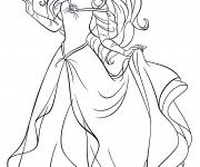 Coloriage La Princesse Ariel élégante