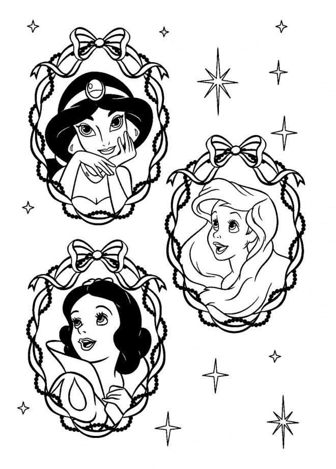 Coloriage Les Belles Princesses Disney dessin gratuit à imprimer