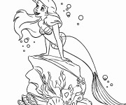 Coloriage et dessins gratuit Princesse Ariel à imprimer