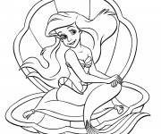 Coloriage Princesse Ariel Sir&egrave;ne