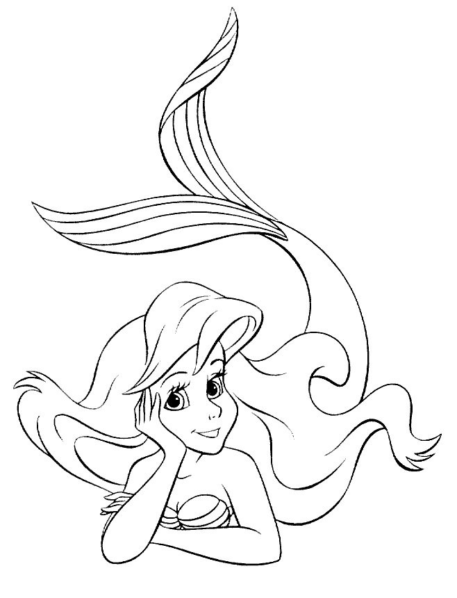 Coloriage et dessins gratuits Princesse Ariel stylisé à imprimer