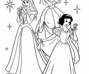 Coloriage Princesses Disney &agrave; colorier