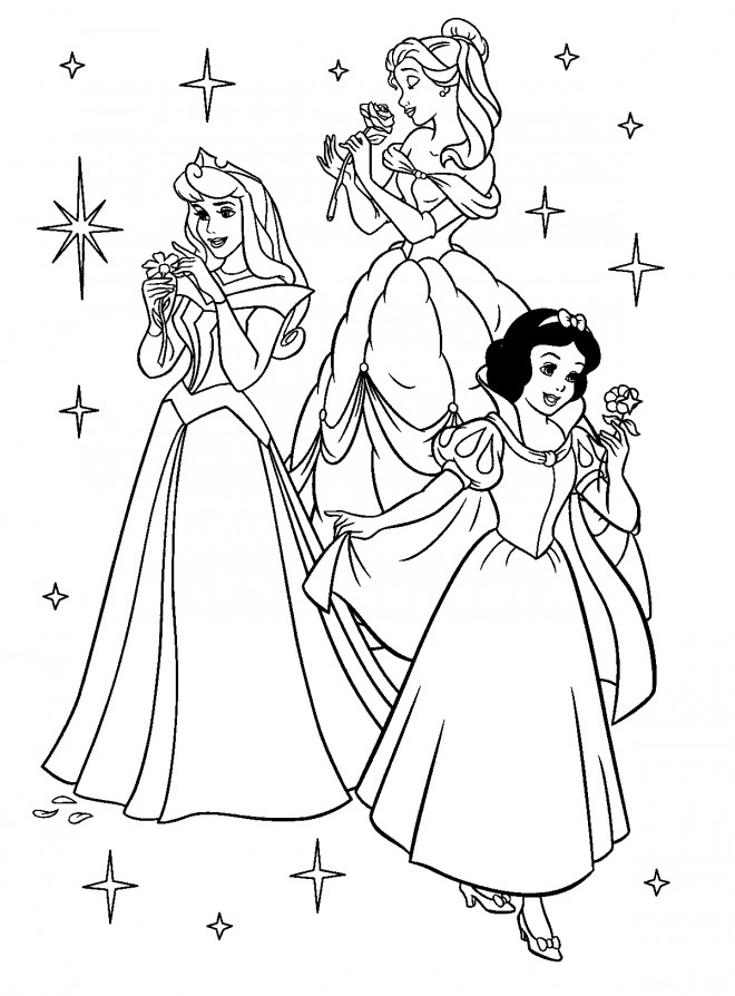 Coloriage Princesses Disney à colorier dessin gratuit à imprimer