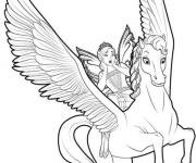 Coloriage La princesse de Disney surprise sur sa licorne