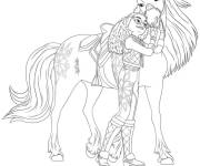 Coloriage Licorne de princesse Layla