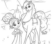 Coloriage Licorne princesse &agrave; imprimer cp