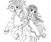 Coloriage Licorne princesse &agrave; t&eacute;l&eacute;charger