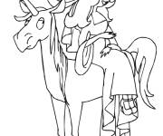 Coloriage Licorne princesse dr&ocirc;le
