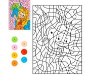 Coloriage Licorne princesse num&eacute;rot&eacute; avec mod&egrave;le de coloriage