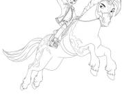 Coloriage Prince Rory et la licorne Storm