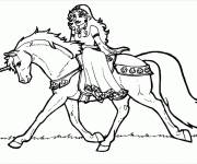 Coloriage Princesse licorne en action