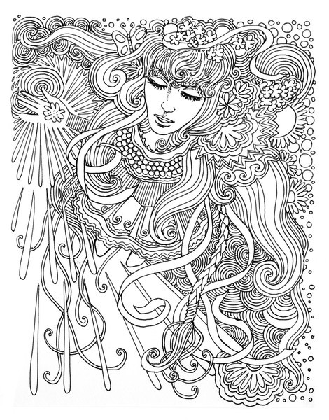 Coloriage Vierge Imprimer Gratuit