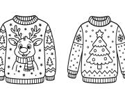 Coloriage Deux pulls de adorables