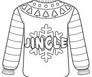 Coloriage Flocon de neige sur le Pull de No&euml;l